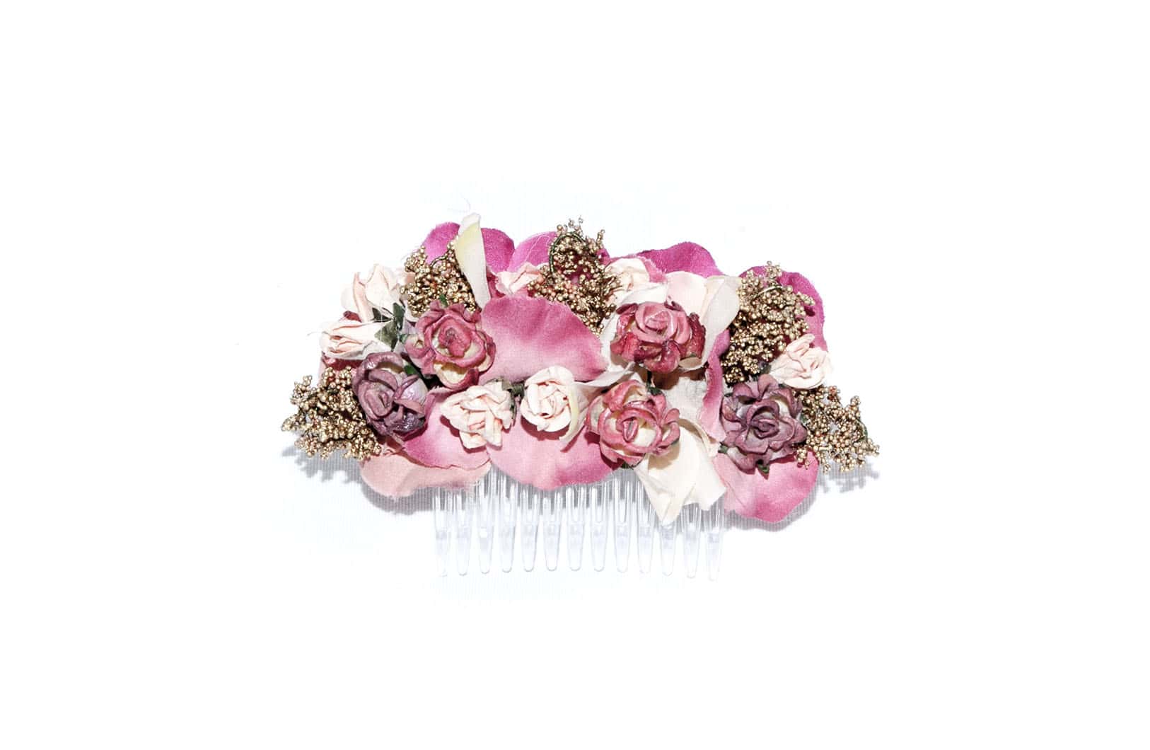 Cinturón de flores con cinta de organza